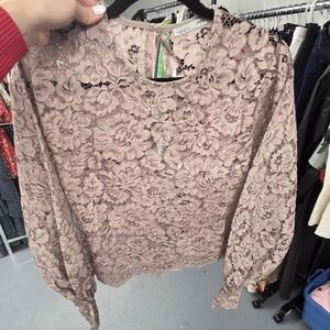 Zara pink lace top